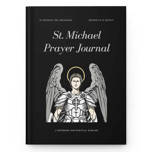 St Michael Blank Prayer Journal, Catholic Spiritual Reflections Notebook, Ruled Pages, Religious Diary, Catholic Gifts for Men