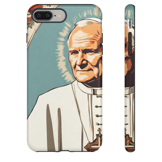 Saint John Paul II Smartphone Case, Apple/Samsung/Google, Catholic Phone Case, TPU Polycarbonate Case, Tough Phone Cases, Gift for Him