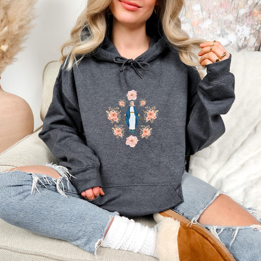 Our Lady of Fatima Hoodie, Virgin Mary Sweatshirt, Religious Catholic Gift, Catholic Apparel, Marian Clothing, Blessed Virgin Mary