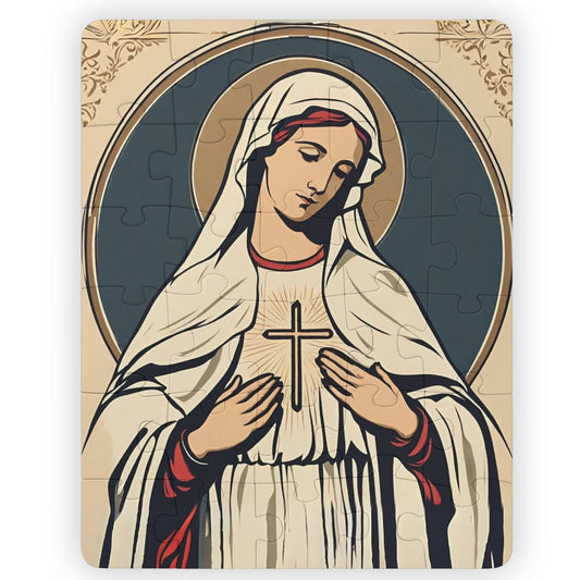 Blessed Virgin Mary Kids Puzzle, 30-Piece Children Jigsaw Puzzle, Catholic Gifts for Toddlers