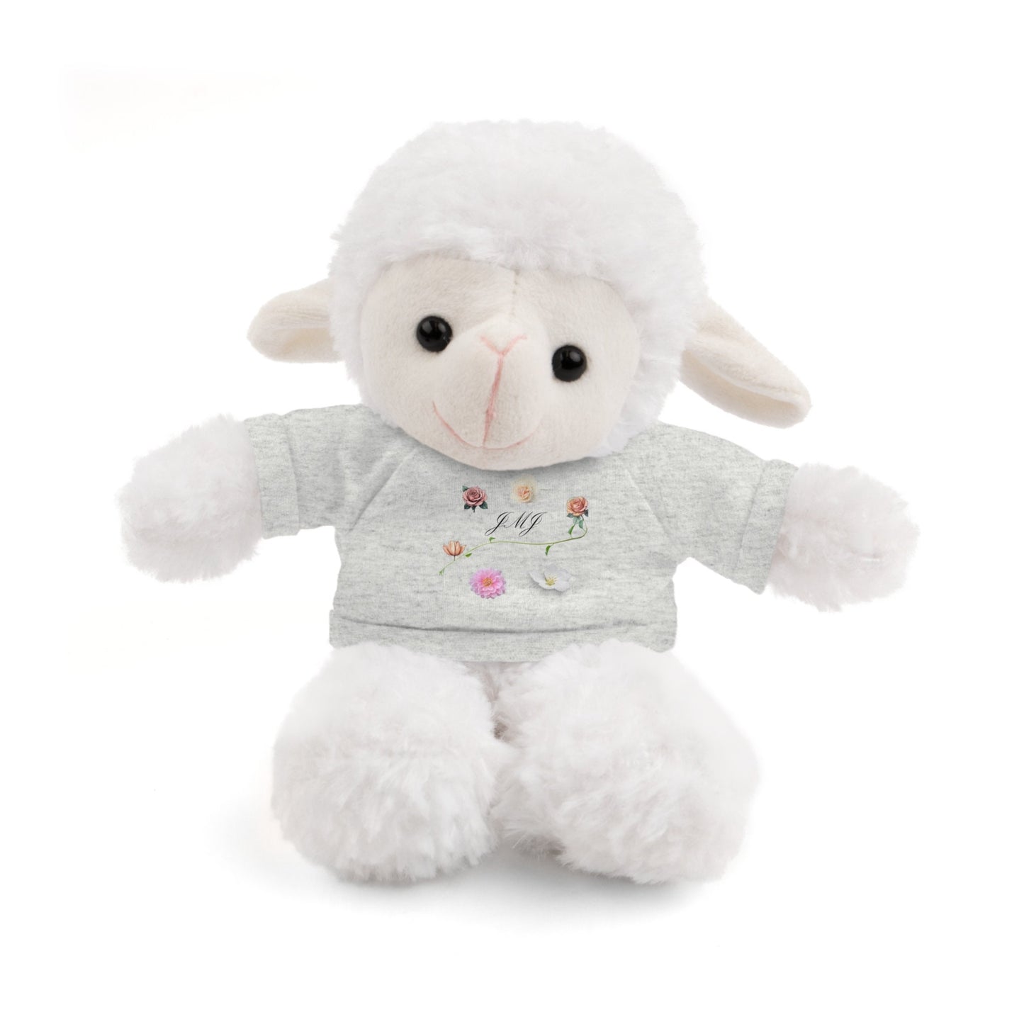 Adorable Stuffie with Catholic JMJ Tee, Stuffed Animals for Kids, Cute Plushies, Gifts for Children, Lovies for Kids 3+, Presents for Child