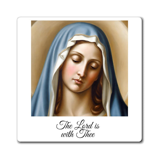 Virgin Mary Fridge Magnet, Catholic Home Decor, Marian Refridgerator Magnet, The Lord is With Thee