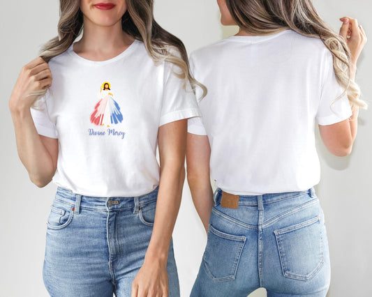 Divine Mercy T Shirt, Unisex Jersey Short Sleeve Tee, Jesus I Trust in You Tee, Catholic Shirt, Religious Clothing, Christian Apparel