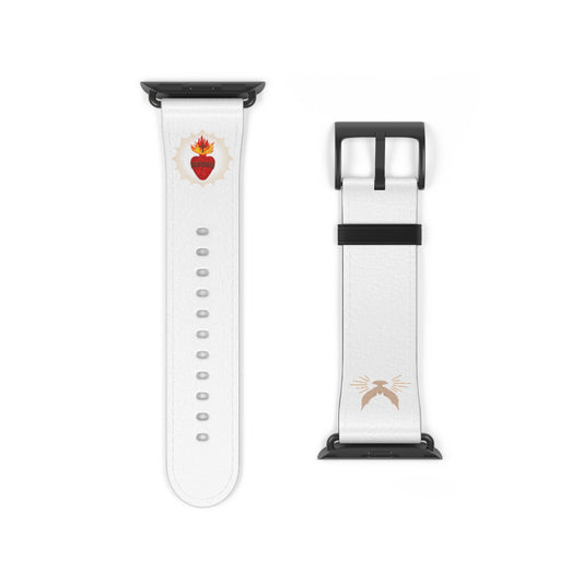 Sacred Heart AppleWatch Band Series 9/8/7/6/5/4/3/2/1/SE/Ultra, Apple WatchBand 38mm, Apple WatchBand 42mm, Catholic Gift