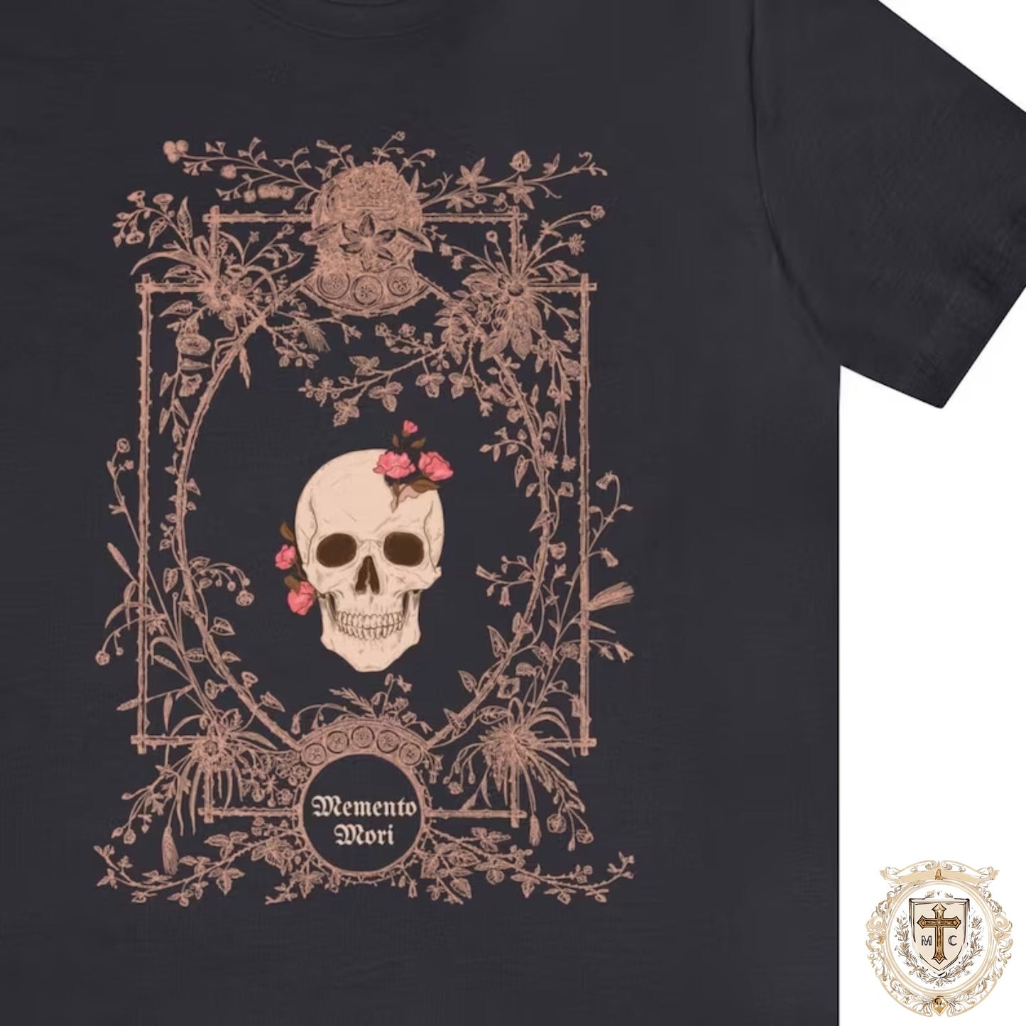 Magnificat Catholic Memento Mori Tee, Graphic Catholic T-Shirt, Skull Shirt