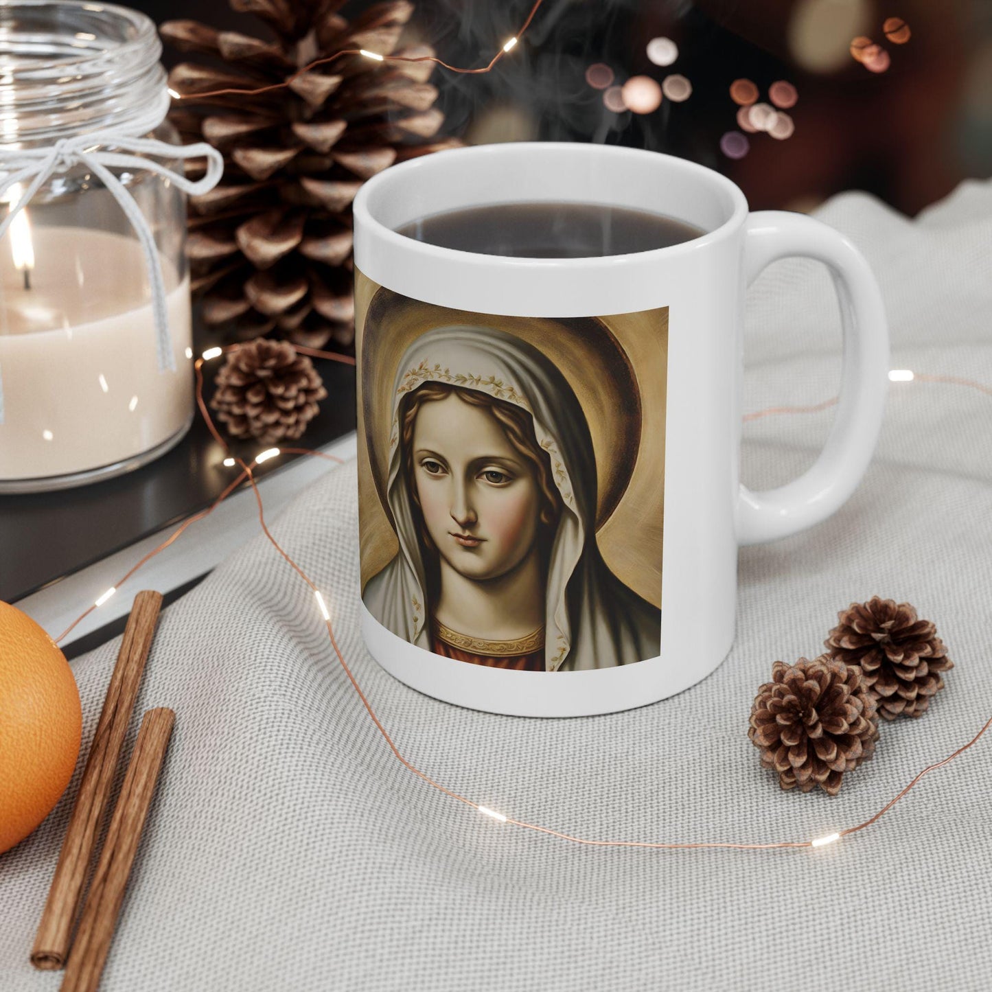 Blessed Virgin Mary Coffee Mug, Catholic Coffee Mug, Saints Mug, Catholic Mom Present