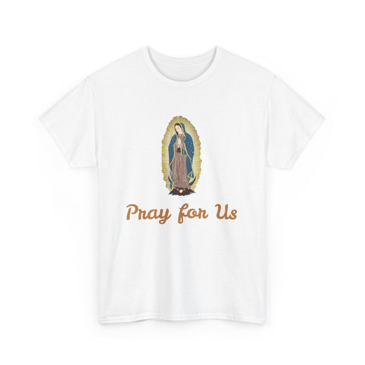 Our Lady of Guadalupe Unisex Tee, Religious Graphic T-Shirt, Virgin Mary Cotton Shirt, Catholic Gift, Mexican Religious Art Top