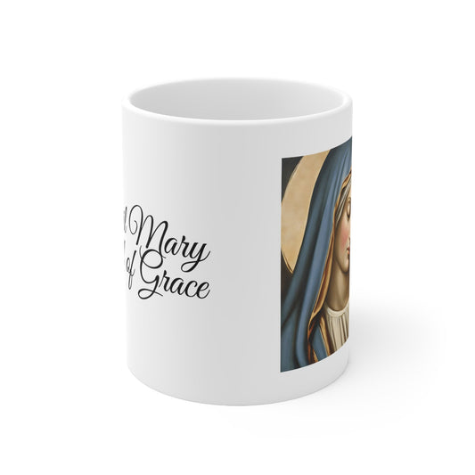 Hail Mary Coffee Mug, Virgin Mary Gift, Marian Catholic Women’s Gift, Catholic Mug, Mother’s Day Gift , Gift for Her