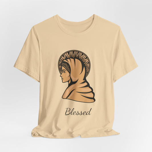 Blessed Virgin Mary Tee, Our Lady T-Shirt, Mother of God Rosary Top, Comfy T Shirt, Catholic Gifts