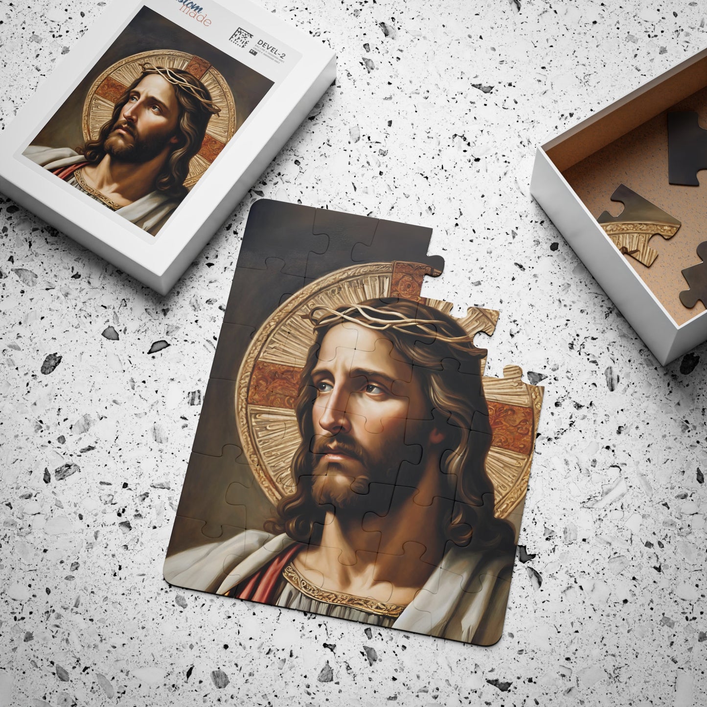 Jesus Crown of Thorns Kids Puzzle, 30-Piece Children Jigsaw Puzzle, Catholic Gifts for Toddlers