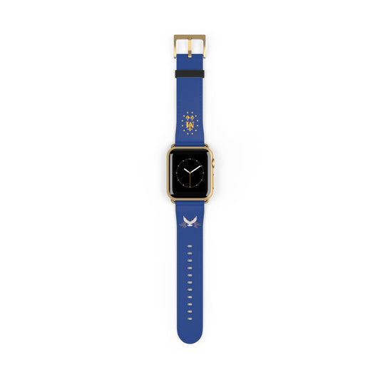 Blue Miraculous Medal AppleWatch Band Series 9/8/7/6/5/4/3/2/1/SE/Ultra, Apple WatchBand 38mm, Apple WatchBand 42mm, Catholic Gift