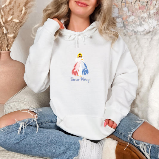 Catholic Divine Mercy Hoodie, Unisex Pullover, Jesus I Trust in You Jumper, Catholic Gifts, Hooded Sweatshirt